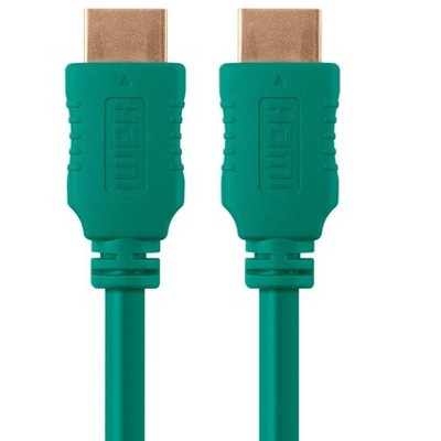 Monoprice HDMI Cable - 6 Feet - Green | High Speed, 4K@24Hz, HDR, 18Gbps, YUV 4:4:4, 28AWG, Compatible with UHD TV and More - Select Series