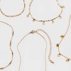 Valentine's Day Embellished Heart Chain Choker Necklace Set 5pc - Wild Fable™ Gold - 3 of 3