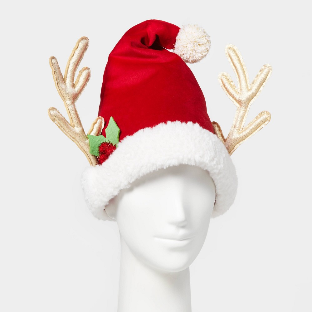 Reindeer Ears Santa Hat Red - Wondershop