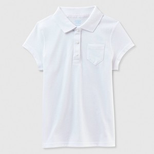 Girls' Adaptive Short Sleeve Uniform Polo Shirt - Cat & Jack™ - 1 of 3
