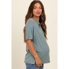 Pinkblush Light Olive Relaxed Fit Maternity T-Shirt - 2 of 3