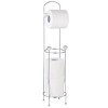 Home Mart Goods 26" Tall - Silver Metal Toilet Paper Storage Stand Holder with Crystal Accents - 2 of 3