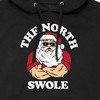 Men's - Instant Message - Christmas Santa Claus North Swole Graphic Fleece Pullover Hoodie - 2 of 4