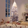 Pencil Christmas Tree, Modern Gradient Snow Flocked Holiday Decoration Xmas Tree with 320 Branch Tips and Metal Stand, for Home Office Christmas - 2 of 4