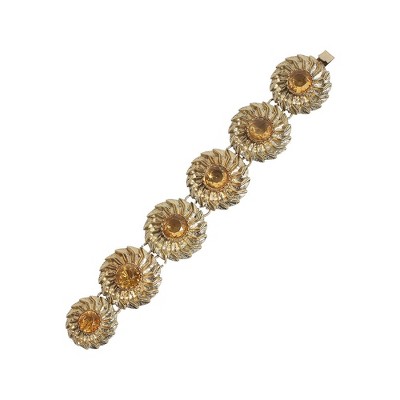 SOHI Women's Gold Sunflower Tennis Bracelet
