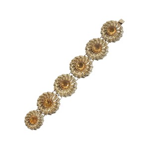 SOHI Women's Gold Sunflower Tennis Bracelet - 1 of 3