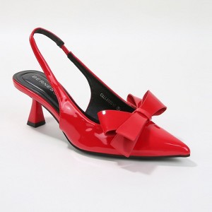 Berness Women's Calliope 2 Patent Slingback Kitten Heels with Bow Detail - 1 of 4