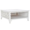 Squall Square 1 Shelf Coffee Table - White Washed - Safavieh - 4 of 4