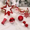 70pc Super Santa Christmas Ornament Mega Bundle Set, Red and White Baubles, Snowman, Suit, Belt, and Snowflakes| OrnamentallyYou - 4 of 4