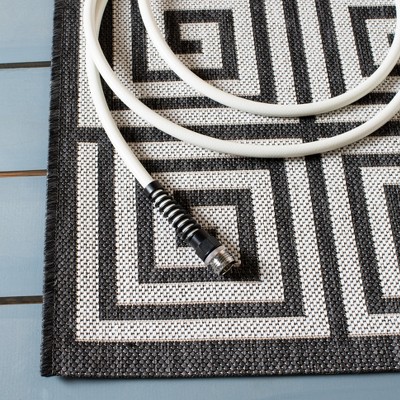 Gray and Charcoal Non-slip Synthetic Runner Rug 2' 2" x 10'