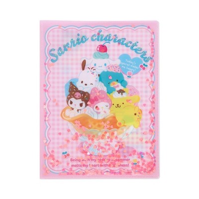 My Melody Plastic Folder with Pockets and Zipper, Clear File, A4 Size, Sanrio  Stationery