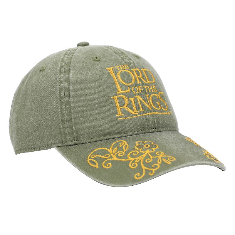 The Lord of the Rings Logo Washed Green Cotton Twill Hat, 5 of 7