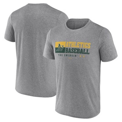 MLB Oakland Athletics Men's Gray Short Sleeve T-Shirt