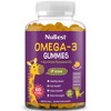 NuBest Omega-3 Gummies with Flaxseed Oil | Supports Brain Growth, Mental Clarity, Focus,  60 Orange Vegan Gummies - 2 of 4