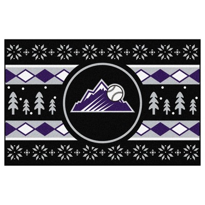 MLB Colorado Rockies 19"x30" Mountains Logo Holiday Sweater Rug