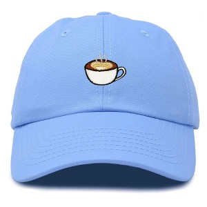 Dalix Cappuccino Embroidered Coffee Brew Cotton Dad Hat Baseball Cap Womens - 1 of 4