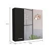 Akoasm Bathroom Medicine Storage Cabinet With Mirror & Shelves-Light Gray - 4 of 4