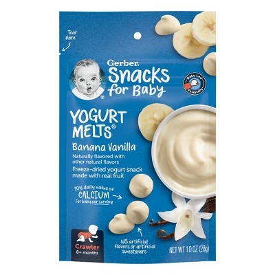 Gerber Baby Food Banana Vanilla Yogurt Melts Baby Snack - 1oz