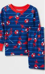 Boys' Marvel 2pc Spider-Man Hacci Pajama Set - Blue