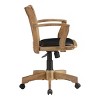 Deluxe Wood Banker's Chair Padded Seat with Base Fruitwood - OSP Home Furnishings - 4 of 4