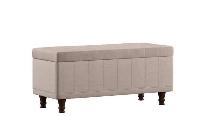 Hartley Tufted Linen Benches - Beige - Inspire Q, 2 of 10, play video