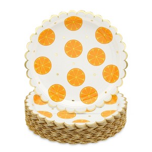 Sparkle and Bash 48 Pack Fruit Plates for Birthday Party, Summer Tutti Frutti Decorations (9 In) - 1 of 4