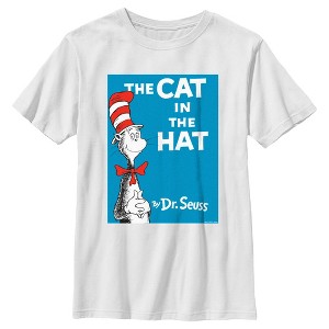 Boy's Dr. Seuss Cat in the Hat Book Cover  T-Shirt - White - Medium - 1 of 4