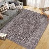 TackView Area Rugs for Living Room Bedroom, Large Washable Rug, Vintage Floral Boho Non Slip & Low Pile - 2 of 4