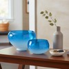 Decorative Glass Ombre Bowl Set for Table Decor - Modern Centerpiece Table Decorations and Console Table for Home Accent - Set of 2, 9", 6", Blue - 2 of 4