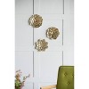 10"x1.5" Succulent Wall Plaque Antique Gold - A&B Home: Metal Bohemian Decor, Art Deco Style - 3 of 4