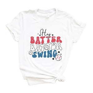 Simply Sage Market Women's Batter Batter Red White Blue Short Sleeve Graphic Tee - 1 of 3