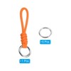 Unique Bargains Braided Wrist Strap Key Whistle Wallet Badge Lanyards 4" with Spring O Ring - 3 of 4
