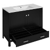 Grungis Bathroom Vanity with Single Combination Under Counter Sink and Soft Closure,Bathroom Storage Cabinet with 2 Doors and a Drawer - 4 of 4