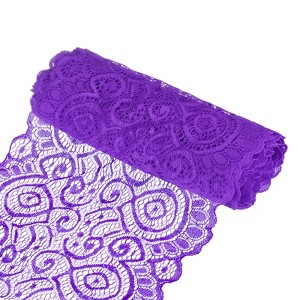 Unique Bargains Elastic Lace Fabric Ribbon Stretchy Trim Pattern for Bridal Wedding 1 Pc - 1 of 4
