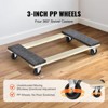 VEVOR Furniture Dolly, 1000 lbs Load Capacity, 18" x 30", 4 x 3" PP Swivel Casters, Heavy Duty Hardwood Furniture Moving Dolly, Mover's Dolly - 3 of 4