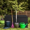 VINGLI 132 Gallon Outdoor Storage Box, Patio Rattan Deck Box, Wicker Storage Bench for Indoor, Outdoor, Pool, Balcony, Yard, Garden, Black - 2 of 4