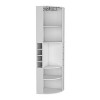 ORRD 71" Corner Bar Cabinet with Five Shelves, Eight Bottle Cubbies and Stemware,White - 4 of 4