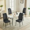 Okak Modern Style Minimalist-Design Velvet Dining Chairs for Kitchen Dining Room,High Back Armless Seating Dining Chair Set of 2 - 3 of 4