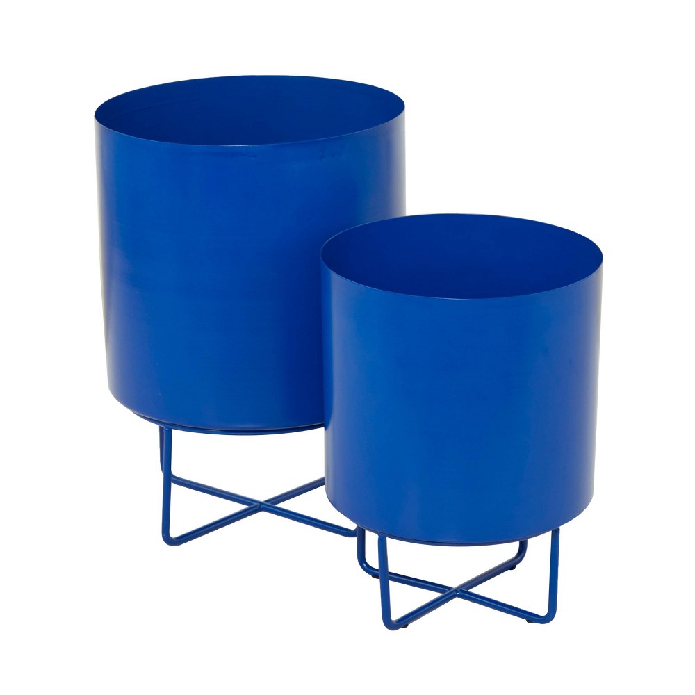 Photos - Flower Pot CosmoLiving by Cosmopolitan: Indoor Metal Planters, Set of 2, Weather-Resi