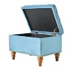 CAVINAS Modern Pull-Open Top Square Ottoman Bench with Storage,Velvet Button Tufted Ottoman for Living Room,Bedroom - 2 of 4