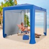 Tangkula Beach Canopy Tent Beach Cabana with Detachable Sidewall 5 Sandbags Carrying Bag UPF 50+ Protection Outdoor Beach Umbrella Shelter for Beach - 2 of 4