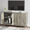 TIRAMISUBEST Carved Walnut Buffet Cabinet with Curved Edge Design - 2 of 4