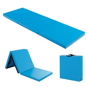 MaseiKar Tri-Fold Gymnastics Mat 6'x2', Folding Exercise Mat with Handles, 2" EPE Foam, Removable PU Cover, Portable Workout Mat for Home Gym, Yoga - 1 of 4
