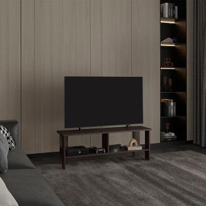 47" Wenge TV Stand with Two Shelves, TV Console Table with Compact Design, and Easy Assembly for Living Room and Bedroom - 1 of 4