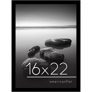Americanflat 16x22 Picture Frame with Polished Plexiglass - Black Picture Frame - Wide Photo Frames Made of Engineered Wood  - Epic Collection - Black - 1 of 4