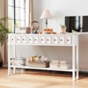 Tangkula 60" Long Narrow Console Table w/4 Drawers & Open Storage Shelf Anti-Tip Kit - 4 of 4