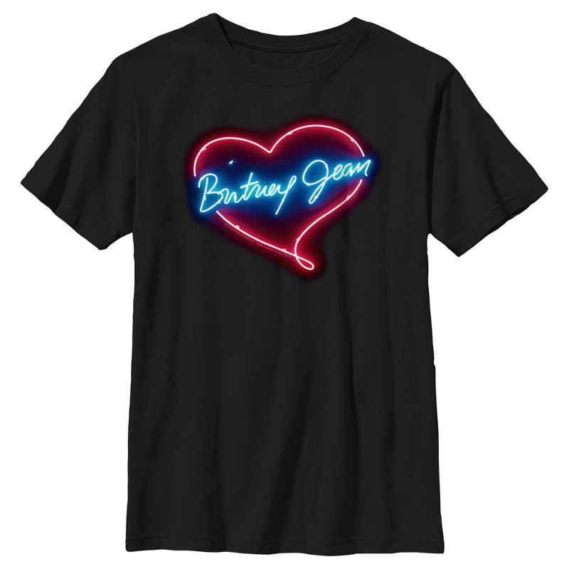 Boy's Britney Spears Jean Neon Heart T-Shirt, 1 of 6