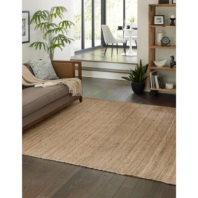thumbnail image 2 of Handmade Braided Jute Rug Runner - Natural Multicolored, 2x4 Feet, Eco-Friendly, Reversible 2 of 3