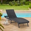 Teal Island Designs Ayanna Black Metal Adjustable Outdoor Lounge Chair - 2 of 4