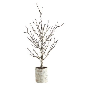 Nearly Natural 24-in Snowed Twig Artificial Tree in Decorative Planter - 1 of 3
